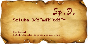 Szluka Dömötör névjegykártya